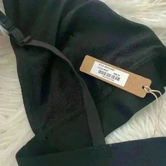 SKIMS- NWT COTTON PLUNGE BRALETTE Sz 2X- Soot color - Picture 6 of 6